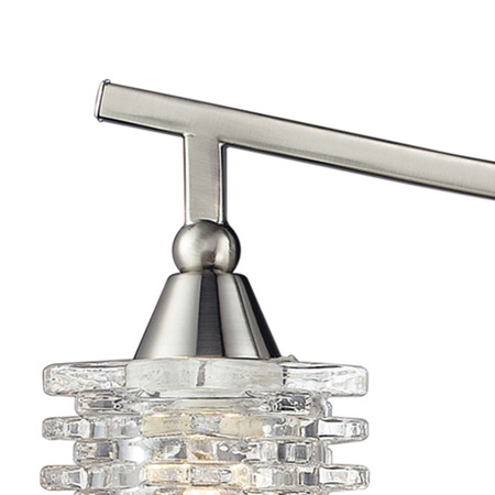 Elk Lighting Matrix 4-Light Vanity Lamp in Satin Nickel with Clear Glass 17132/4
